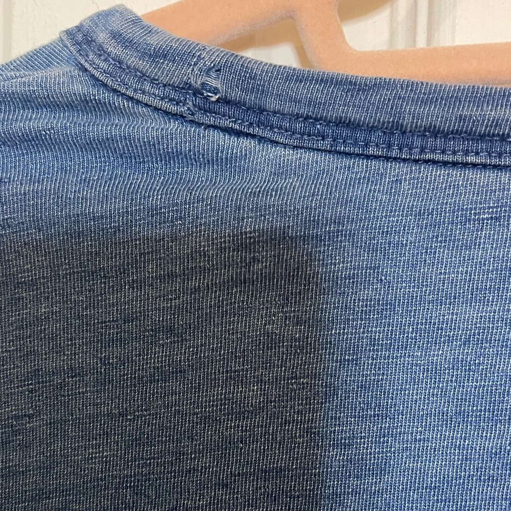 Faherty sunwashed crew tee indigo wash extra large new with tags blue - Picture 10 of 10